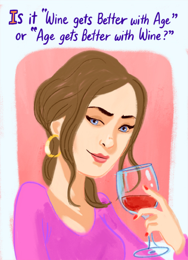 Wine Age Drinking Ecard Cover