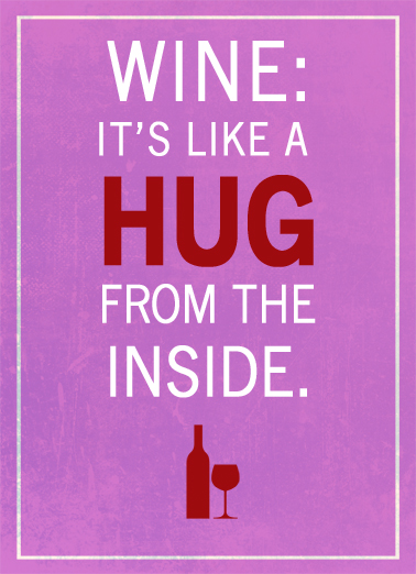 Wine Hug GAL Galentine's Day Card Cover
