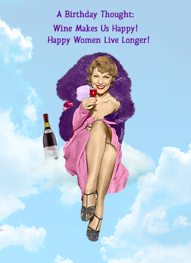 Wine Live Longer Birthday Card Cover