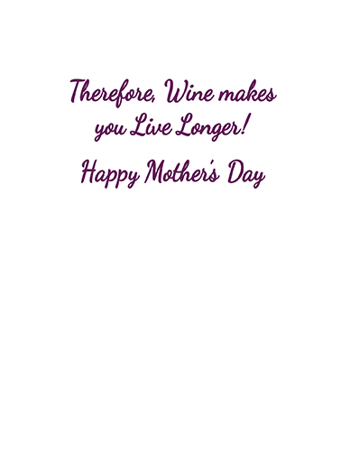 Wine Makes MOM Happy Mother's Day Ecard Inside