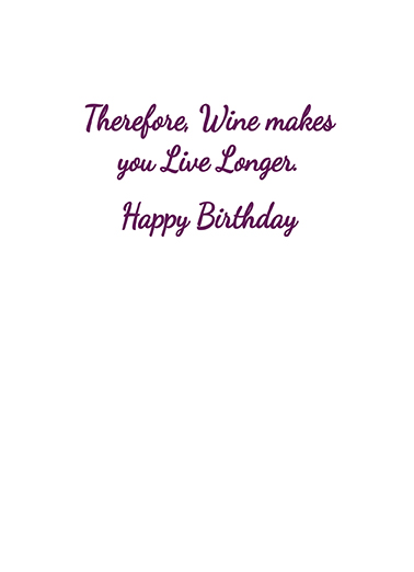Wine Makes You Happy Birthday Ecard Inside