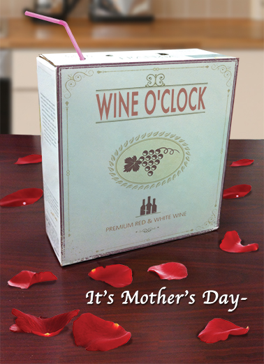 Wine O'Clock For Mom Card Cover