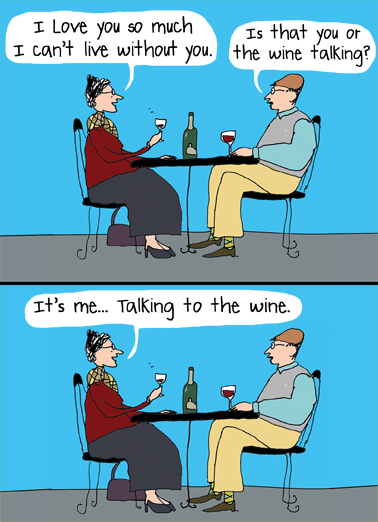 Wine Talking WD Cartoons Ecard Cover