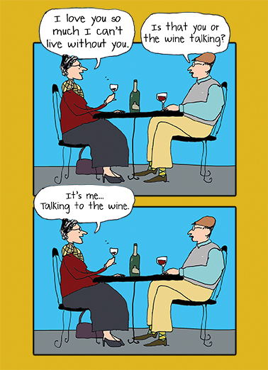 Wine Talking Cartoons Ecard Cover
