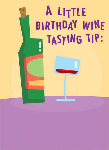 Wine Tasting Illustration Ecard Cover