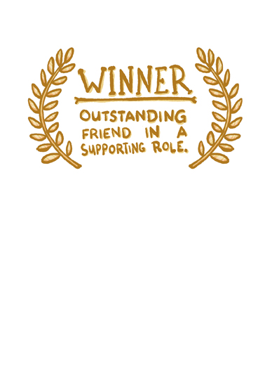 Winner Outstanding Friend Funny Card Cover