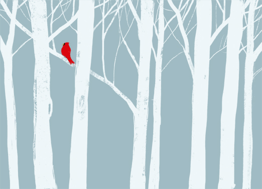 Winter Redbird  Ecard Cover