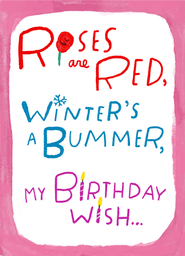 Winter Wish January Birthday Ecard Cover