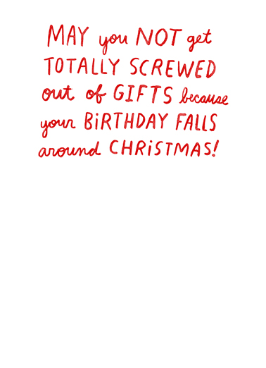 Wish for Dec Birthday Christmas Card Inside