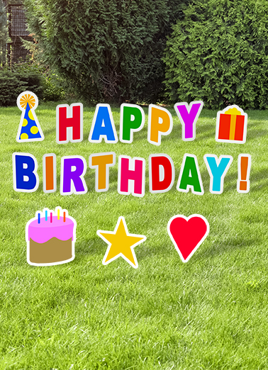 Wishing You Lawn Birthday Ecard Cover