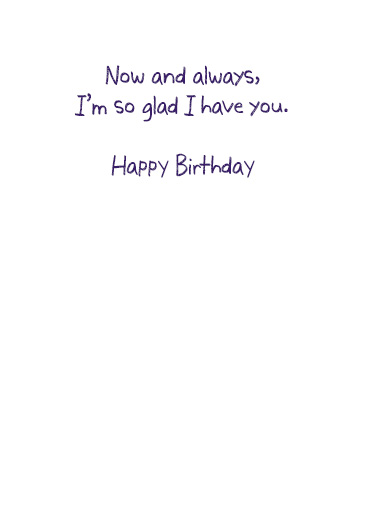 With Me on Birthday From Wife Ecard Inside