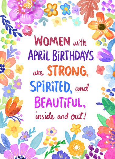 Women with April Birthdays  Card Cover