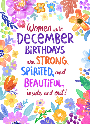 Women with December Birthdays For Her Card Cover