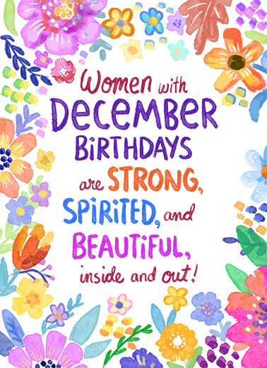 Women with December Birthdays Sweet Card Cover