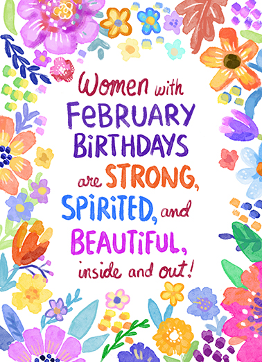 Women with Feb Birthdays  Ecard Cover