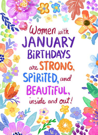 Women with January Birthdays  Ecard Cover