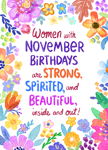 Women with November Birthdays Kevin Ecard Cover