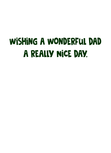 Wonderful Father's Day Lettering  Card Inside