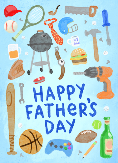 Wonderful Father's Day Cartoons Ecard Cover