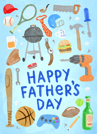 Wonderful Father's Day Father's Day Ecard Cover