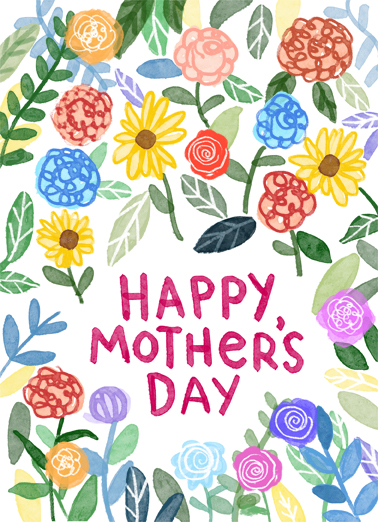 Wonderful Mother's Day Illustration Card Cover