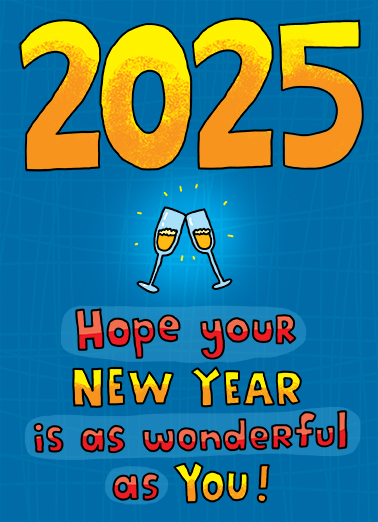 Wonderful New Year New Year's Card Cover