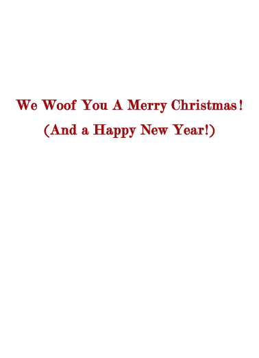 Woof Christmas Card Inside