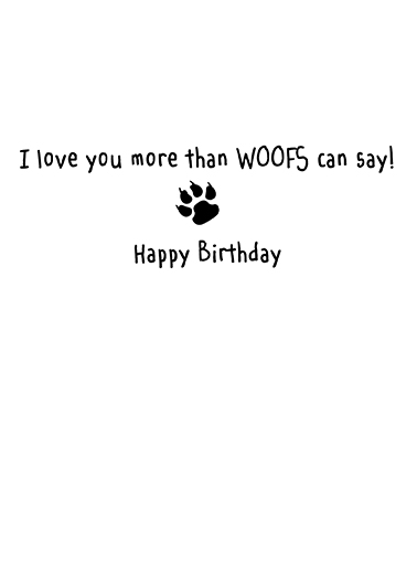 Woofs For Him Card Inside