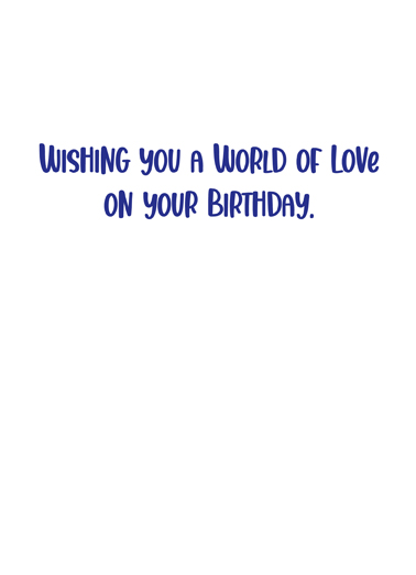 World of Love Birthday Illustration Card Inside