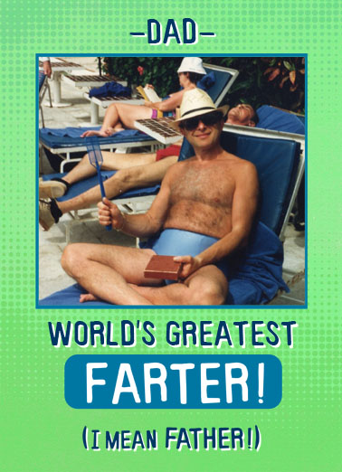 World's Greatest Farter 5x7 greeting Card Cover