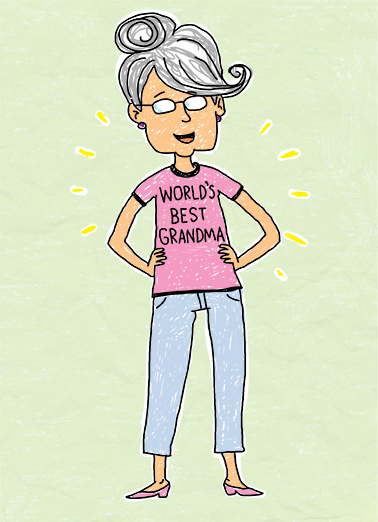 Worlds Best Grandma From Grandkids Ecard Cover