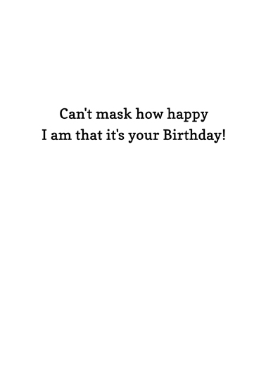 Wrong Mask Face Mask Card Inside
