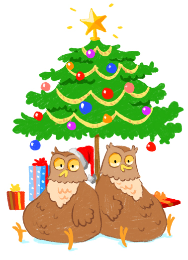 XMAS Hooters Funny Animals Ecard Cover