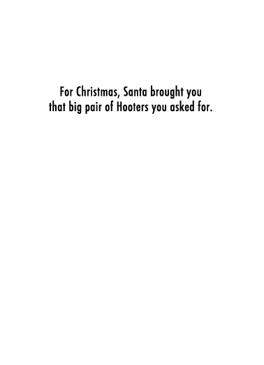 XMAS Hooters Christmas Ecard Inside