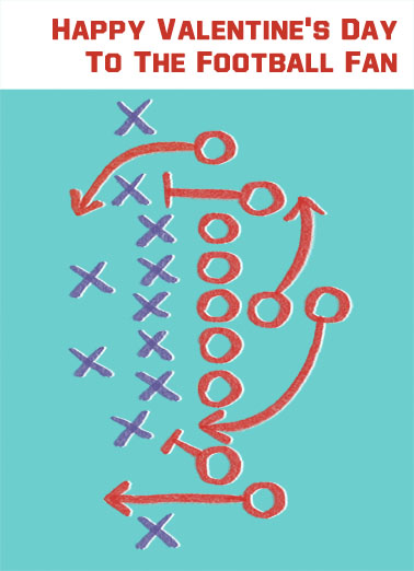 XO Football Fan Football Fun Ecard Cover