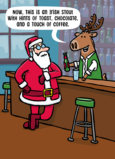 Xmas Brewer - Funny Christmas Card to personalize and send.