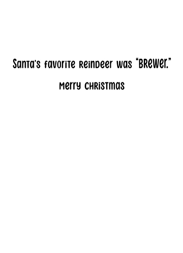 Xmas Brewer  Card Inside