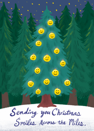 Xmas Smiles Across Miles Christmas Card Cover