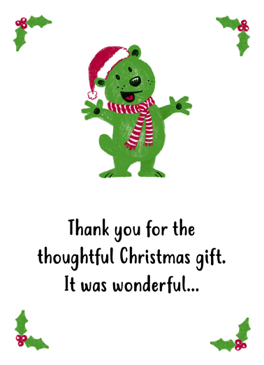 Xmas Thank You For Anyone Card Cover