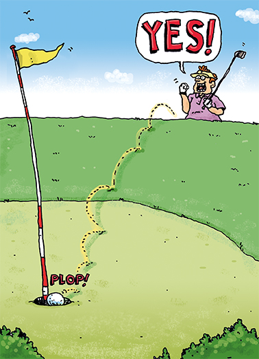 Yes Golfer Wishes Ecard Cover