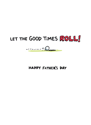 Yes Golfer Father's Day Card Inside