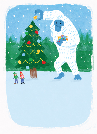 Yeti or Not Christmas Card Cover