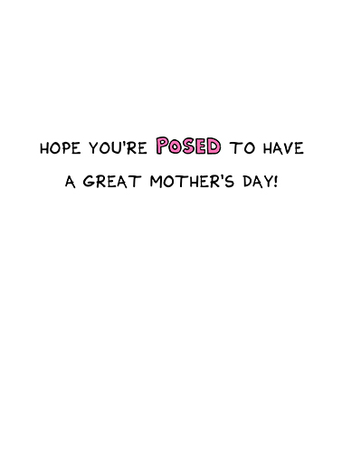 Yoga Positions Mother's Day Card Inside