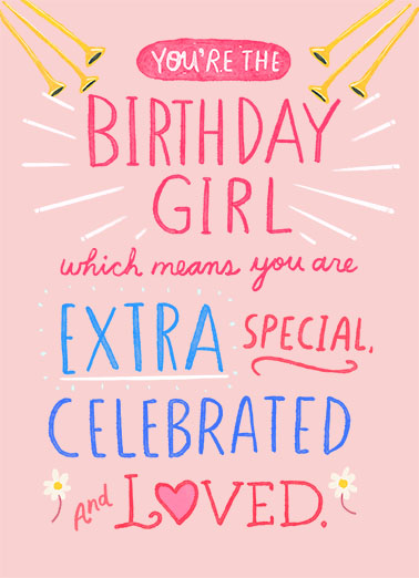 You Are Birthday Girl Birthday Ecard Cover