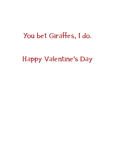 You Bet Giraffes Humorous Ecard Inside