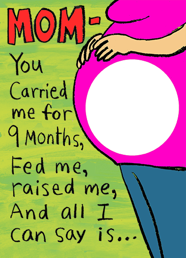 You Carried Me Mother's Day Ecard Cover