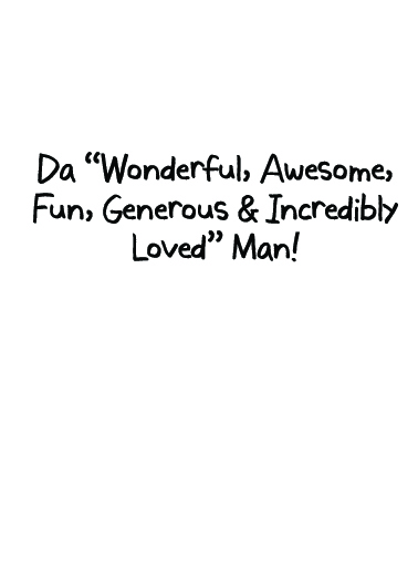 You Da Man Dad Compliment Card Inside