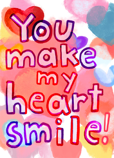 You Make My Heart Smile Valentine's Day Card Cover