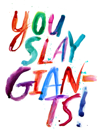 You Slay Giants Congratulations Card Cover