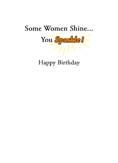 You Sparkle Shine Vintage Ecard Inside